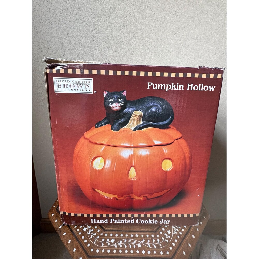 Vintage Sakura ‘Pumpkin Hollow’ Cookie Jar David Carter Brown - Flaw